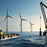 **Offshore wind farm construction:** Pile driving causing underwater noise, negatively impacting fish (communication, hunting).